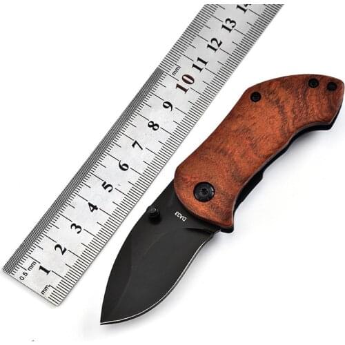 2pcs/pcs, Damascus Tactical Folding Knife 5Cr17Mov Blade + Woodle Handle Survival Pocket Knife Outdoor Camping Hunting Knives