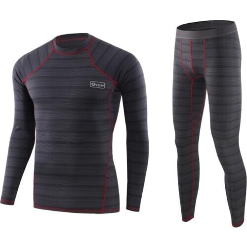 Outdoor Hiking Sports Training Warm Underwear Suit Autumn Winter Mens Riding Hunting Climb Fiber Thermal Breathable Underclothes