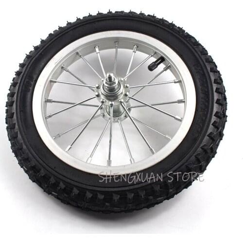 12 1/2 x 2.75 Front and Rear wheel assembly 12 1/2X2.75 tire for Razor Dirt Bike Rocket MX350 MX400 Mini Dirtbike