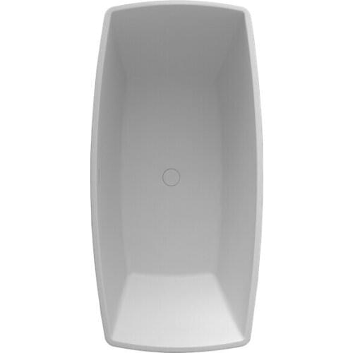 1600x800x630mm Solid Surface Stone CUPC Approval Bathtub Rectangular Freestanding Corian Matt white Finishing Tub RS65133