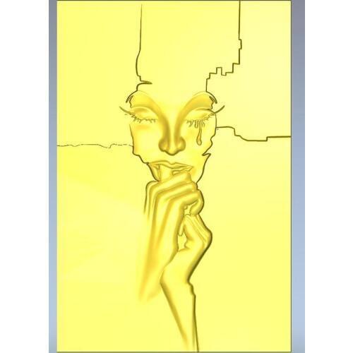 3d model relief for cnc in STL file format Panno_teardrop