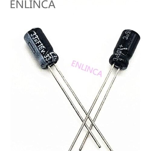 20pcs/lot S21 33uf16V aluminum electrolytic capacitor size 4*7 16V 33uf 20