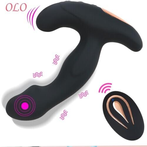 OLO Anal Plugs Gay Sex Toys Silicone Wireless Vibrator USB Recharge Dildo Prostate Stimulator Vibrator Male Prostata Massager