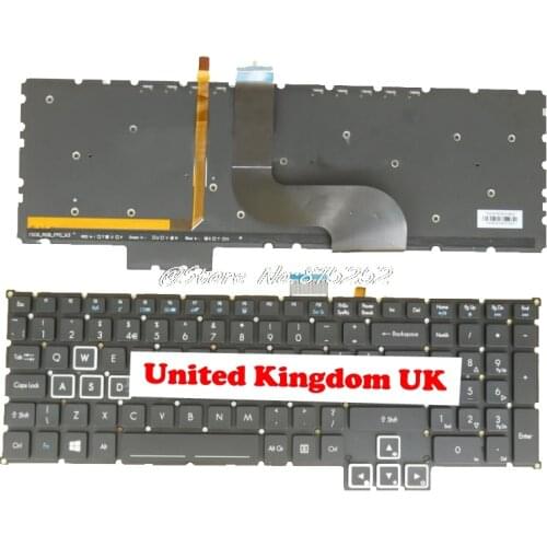 UK Keyboard For Acer For Predator 15 17 G9-791 G9-791G G9-591 G9-591G G9-591R G9-592 G5-793 English United Kingdom UK Arabia AR
