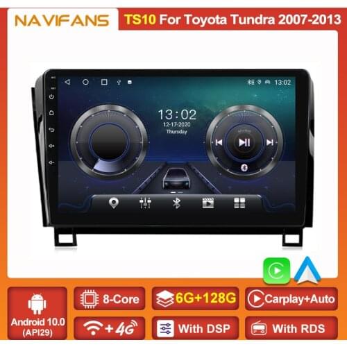 Android 11 Auto RDS Car Radio For Toyota Tundra XK50 2007-2013 Sequoia 2008-2018 Multimedia Player IPS Screen BT 5.0 DSP Carplay