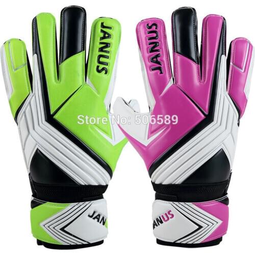 Free shipping adults goal keeper gloves JA393 No 8 and No 9 No 10 two color in one pair high quality