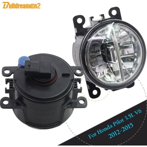 Buildreamen2 For Honda Pilot 3.5L V6 2012 2013 2014 2015 Car Accessories 4000LM LED Fog Light DRL Daytime Running Lamp White 12V