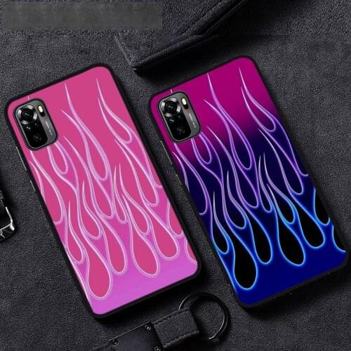 Red Green Flames Fire Pattern Phone Case For Xiaomi redmi mi note 9 9a 8 8a 10 9 9s 8 8t 7 9t 10 pro max Design Cover Funda