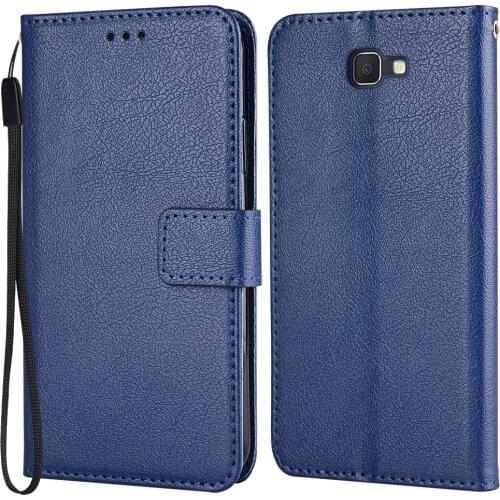 Wallet Flip Case For On Samsung Galaxy J5 Prime SM-G570F SM-G570FDS Stand Leather Case Card Slots Phone Bag With Hand Rope