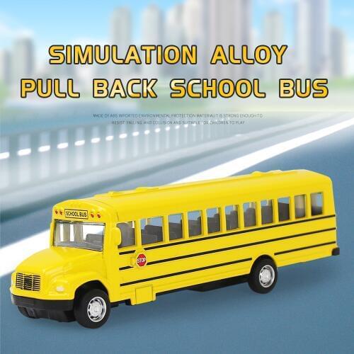 Baby Classic Simulation Alloy School Bus Toy Pull Back & Friction Car Vehicle Model Car Toys for Boy Gift