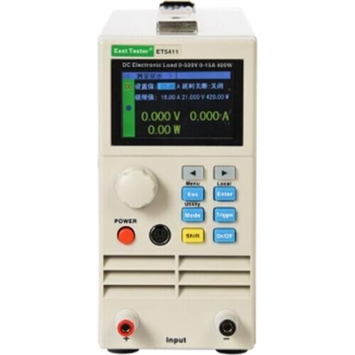 ET5411 Programmable Battery Tester DC Electronic Load Battery Capacity Tester 400W 500V 15A RS485/232 High Precision