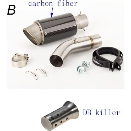 Motorcycle Exhaust Muffler Escape And Middle Link Pipe Muffler With DB Killer Slip On For GSR750 2011-2016 /GSX-S750 2015-2016