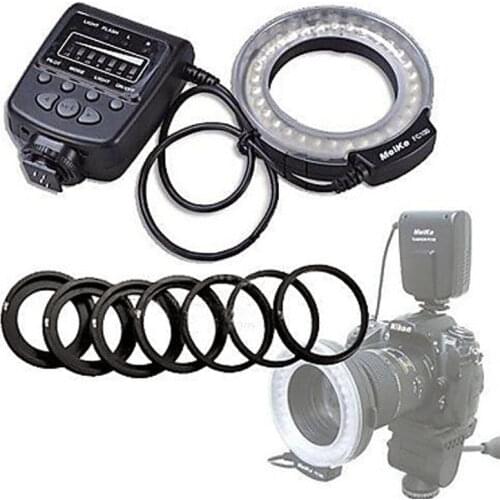 Meike Meke ES FC100 Macro Ring Flash Rings Light for Canon Nikon Sony Fujifilm Olympus Panasonic Digital Cameras Flash Light