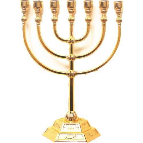 Menorah Metal Candle Holder Brass Votive Candelabra