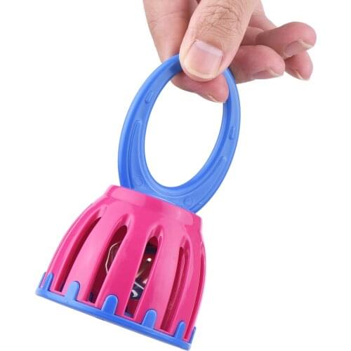 Muslady 5 Inch Cage Bell Mini Handheld Bell Early Educational Musical Percussion Instrument