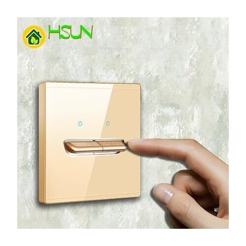 86type Champagne tempered glass reset toggle switch 1 2 3 4 gang 12 way retro hotel creative switch USB France Germany UK socket