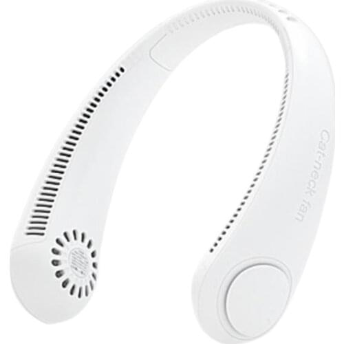 Portable Mini Neck Fan Bladeless Devices USB Rechargeable Home Outdoor Sports Quiet 2400mAh Neck Fan