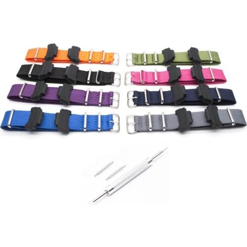 Watch Band Accessories For G-shock Include Interface Terminals Nylon Watchband with 18MM 20MM 22MM 24MM Strap