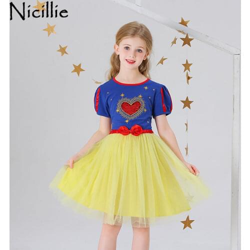 Little Girls Princess Dresses For 3-8T Baby Kids Christmas Costume Girls Party Wedding Tulle Dress Princess Casual Clothes