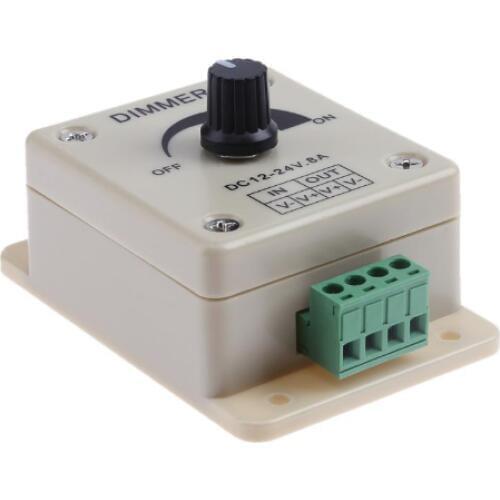 Voltage Regulator DC-DC Voltage Stabilizer 8A Power Supply Adjustable Speed Controller DC 12V LED Dimmer 12 V