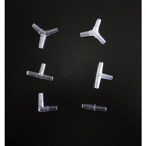 5Pcs 2-Way T-way 3-way Accessories Plastic Aquarium Fish Tank Air Pump Line Tubing Joints Connectors Air Pump Tube Accessories