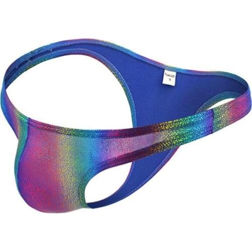 Men Sexy Briefs Stripe Bikini Breathable Soft Underwear Cucea Underpants Man Comfortable Gay Pants Cueca Male Panties Brief