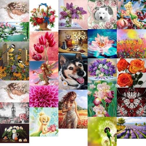 Y07563 Dream Flower Mandala cross stitch kit people 18ct 14ct 11ct count canvas stitches embroidery DIY handmade needlework