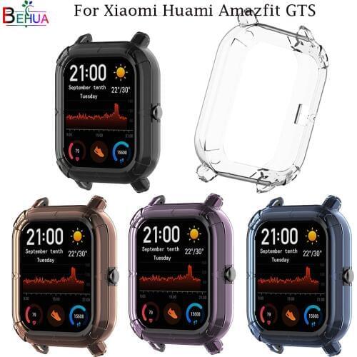 BEHAU Protective Case Cover for Xiaomi Huami Amazfit GTS Smart watch Replacement TPU Protection cases wristband Accessories