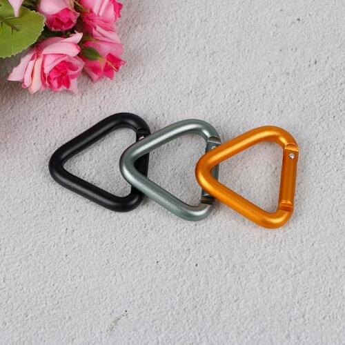 1pc Triangle Carabiner Outdoor Camping Hiking Keychain Snap Clip Hook Kettle Buckle Carabiner Accessories