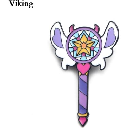 1Pcs Cartoon Magical World Badges Funny Enamel Brooches Alloy Metal Pins For Backpacks Hats Collar Gift For Kid Women Men G0393