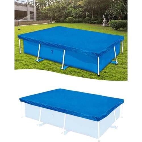 260x170cm Inflatable Swimming Pool Cover Durable And Waterproof Rectangular Pool Cover Tarpaulin Swimming Pool Protection Cover