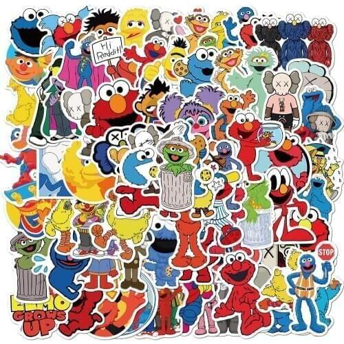50/100pcs Anime Sesame Stickers Street Waterproof Motorcycle Skate Phone Laptop Motorcycle Suitcase Guitar Sticker Pegatinas