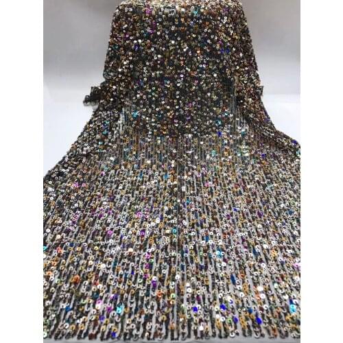 African Sequin Tulle Lace Fabric 2021 High Quality Bridal French Mesh Lace Fabric Nigerian Lace Fabric J3496