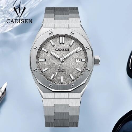2021 New CADISEN DESIGN 42MM Top Brand Mens Automatic Watches Stainless Steel Japan NH35A Mechanical Men Watch 100M Waterproof