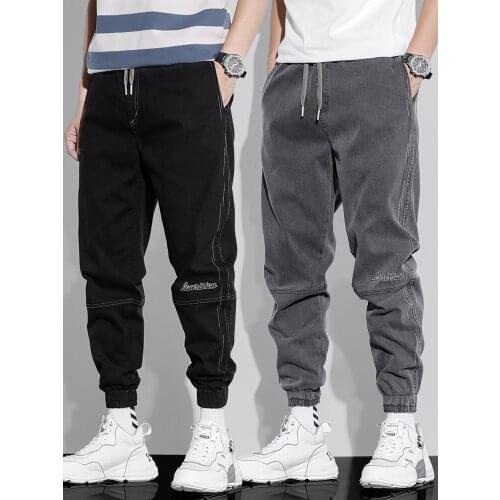 Autumn Fashion Brand Jeans Mens Leisure Tappered Workwear New Loose Harem Spring and Autumn Long Pants mens pants