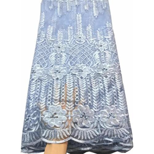 Hot Sale Nigerian Laces Fabrics 2021 High Quality Tulle African Laces Fabric Wedding African French Net Lace With Stones ELL3767
