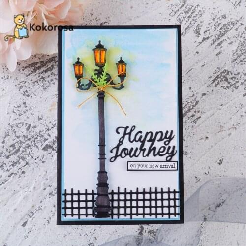 Kokorosa Street Lamp Metal Cutting Dies For Card Making Scrapbooking Dies Embossing Cuts Stencil Craft Dies 2021New