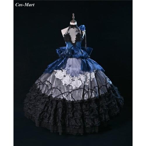 Fate/Grand Order Joan Of Arc Cosplay Costume Gorgeous Blue Bride Wedding Dress Activity Party Role Play Clothing Custom-Make