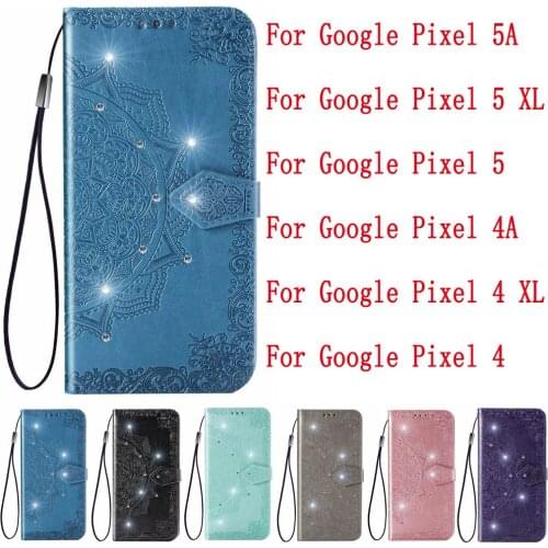 Sunjolly Leather Case Flip Card Wallet Stand Cover coque For Google Pixel 5A 5 XL 5 4A 4 XL 4