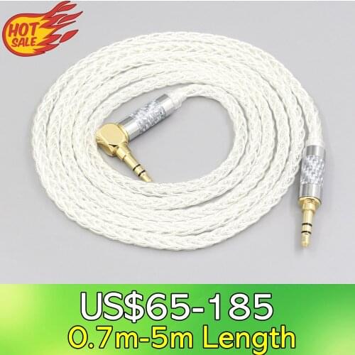 LN007681 2.5mm 4.4mm 99% Pure Silver 8 Core Headphone Earphone Cable For Fostex T50RP Mk3 T40RP Mk2 T20RP Mk2 Dekoni Audio Blue