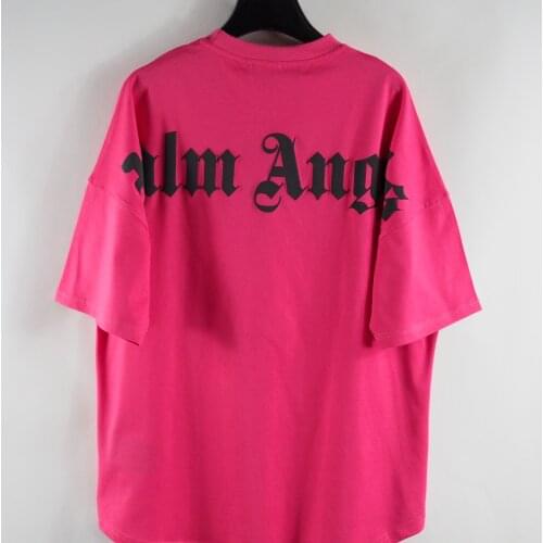 Palm Angel Men and Women Couples Letter Print Casual Fashion Round Neck Short Sleeve T-shirt high quality