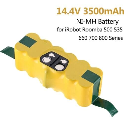 14.4V 3500mah Ni-MH Replacement Battery for iRobot Roomba 500 530 540 550 620 600 780 790 870 880 Vacuum Cleaner Battria Cells