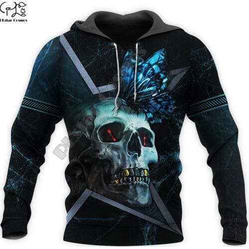 PLstar Cosmos Newest Ghost Gothic Skull Funny Harajuku Pullover NewFashion Streetwear 3DPrint Zip/Hoodies/Sweatshirts/Jacket S13