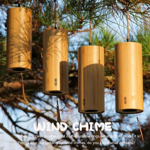 NEW Chord G-B-D-C Windchime Bamboo Wind Chimes Windbell for Outdoor Garden Patio Home Decoration Zen Meditation Relaxation