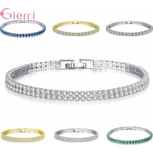Popular Fashion Rhinestone Zircon Multi Layer Tennis Bracelet For Women Girl Trendy Birthday Wedding Gift Jewelry Bijoux