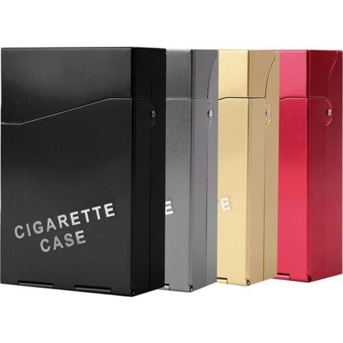 Portable Metal Cigarette Case Aluminum Cigar Cigarette Tobacco Holder Storage Case Pocket Box Able to Place in 20pcs Cigarette