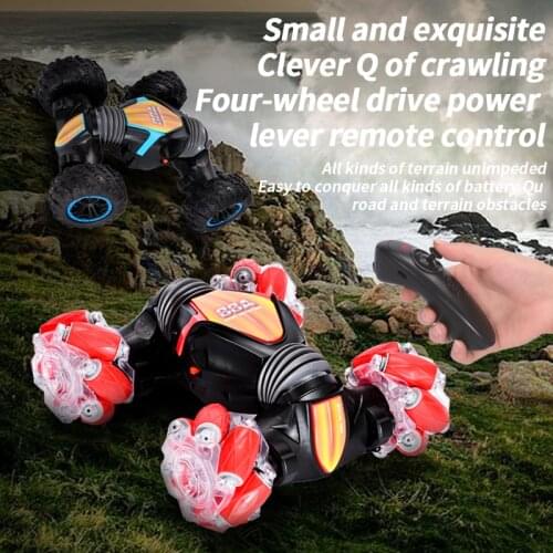 RC Stunt Car Gesture Induction Double-Sided Drive Twisted Off-Road Vehicle Colorful Lights Music Drift Dancing Boy Remote Contro