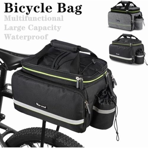 Bicycle Trunk Bag Large Capacity Bike Carrier Bag Luggage Pannier Pack Double Side Cycling Rear Rack