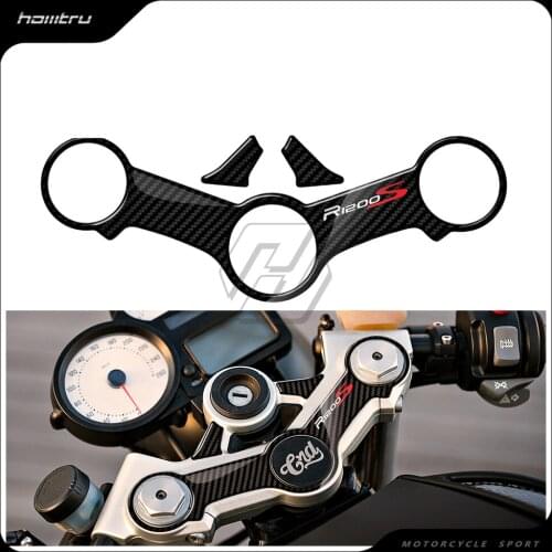 3D Carbon-look Upper Triple Yoke Defender Case for BMW Motorrad R1200S 2006-2010