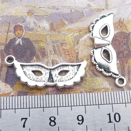 Party Mask Charm Pendants Jewelry Making Finding DIY Bracelet Necklace Earring Accessories Handmade 5pcs